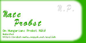 mate probst business card