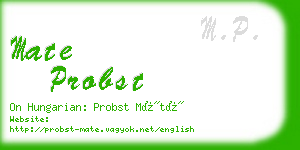 mate probst business card